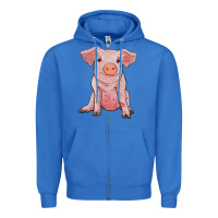 True Royal sitting pig Zipper Hoodie - RanaPortraitStore