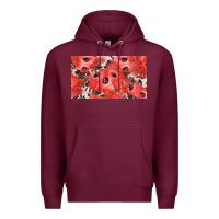 Burgundy watermelon strawberry cowhide cup Premium Hoodie - BarkalooDesign