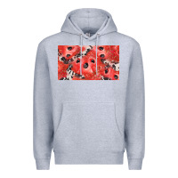 Heather Grey watermelon strawberry cowhide cup Premium Hoodie - BarkalooDesign