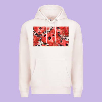 Watermelon Strawberry Cowhide Cup Premium Hoodie Designed By Barkaloodesign