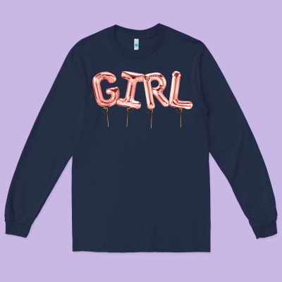 Girl Balloon Long Sleeve Tee Designed By Artiststas