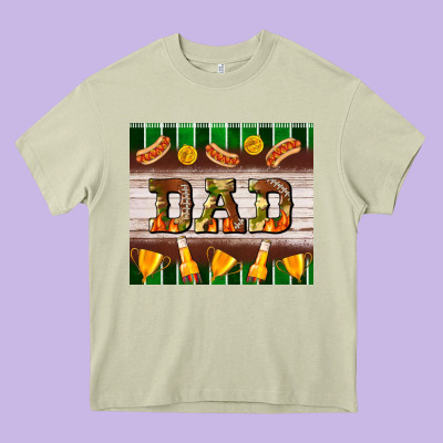 Football Dad Tumbler Heavy Core Tee Designed By Bundleandbundleshop