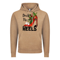 Vintage Coffee deck the heels Christmas Vintage Hoodie - BarkalooDesign