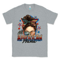 Heather Grey All American nana messy bun Classic Tee - FaDigitalArtStudio
