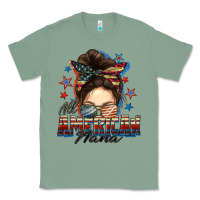 Sage All American nana messy bun Classic Tee - FaDigitalArtStudio