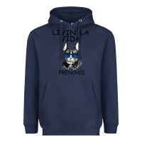 Navy Livin' la vida Frenchie Heavyweight Hoodie - Bettercallsaul