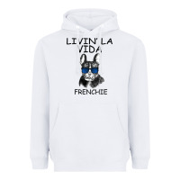 White Livin' la vida Frenchie Heavyweight Hoodie - Bettercallsaul