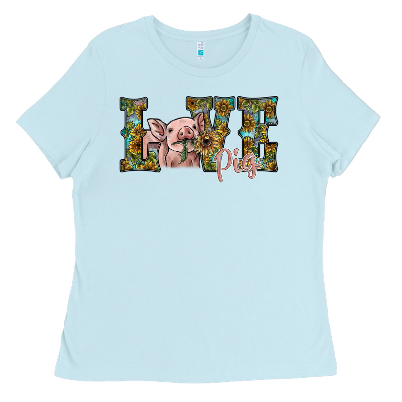 Love Pig Ladies Tee by SublimationCraftShop | Teevron