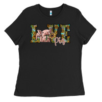Black love pig Ladies Tee - SublimationCraftShop