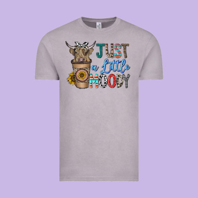 Just A Latte Moody Vintage Tee Designed By Cowhidedigitalart