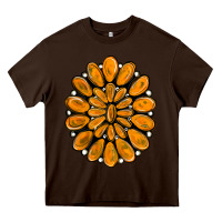 Chocolate Brown orange gemstone Heavy Core Tee - RanaPortraitStore