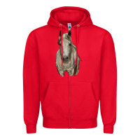 Red horse Zipper Hoodie - RanaPortraitStore