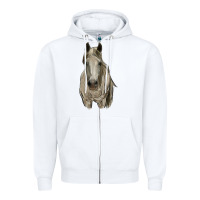 White horse Zipper Hoodie - RanaPortraitStore