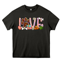Asphalt Easter love dog paw Heavy Core Tee - BundleAndBundleShop