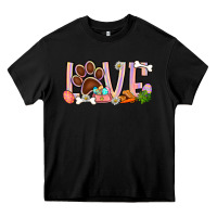Black Easter love dog paw Heavy Core Tee - BundleAndBundleShop