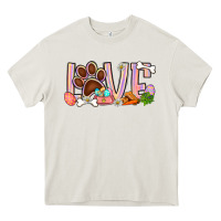 Cream Easter love dog paw Heavy Core Tee - BundleAndBundleShop