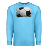Ocean Blue Soccer Ball Brushstroke Premium Sweatshirt - RanaPortraitStore