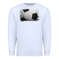 White Soccer Ball Brushstroke Premium Sweatshirt - RanaPortraitStore