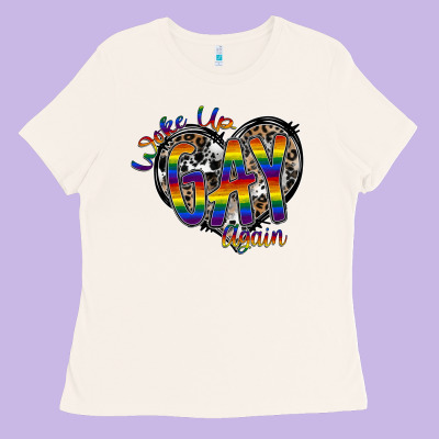Woke Up Gay Again Ladies Tee Designed By Sublimationcraftshop