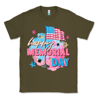 Army Green Happy Memorial Day Classic Tee - FaDigitalArtStudio