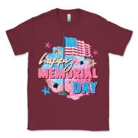 Burgundy Happy Memorial Day Classic Tee - FaDigitalArtStudio