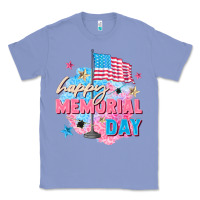 Colony Blue Happy Memorial Day Classic Tee - FaDigitalArtStudio