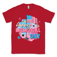 Red Happy Memorial Day Classic Tee - FaDigitalArtStudio
