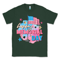 Sports Green Happy Memorial Day Classic Tee - FaDigitalArtStudio