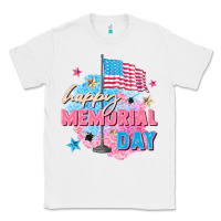 White Happy Memorial Day Classic Tee - FaDigitalArtStudio