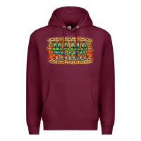 Burgundy Leopard Floral Mama Tried Premium Hoodie - Jasminsmagicworld