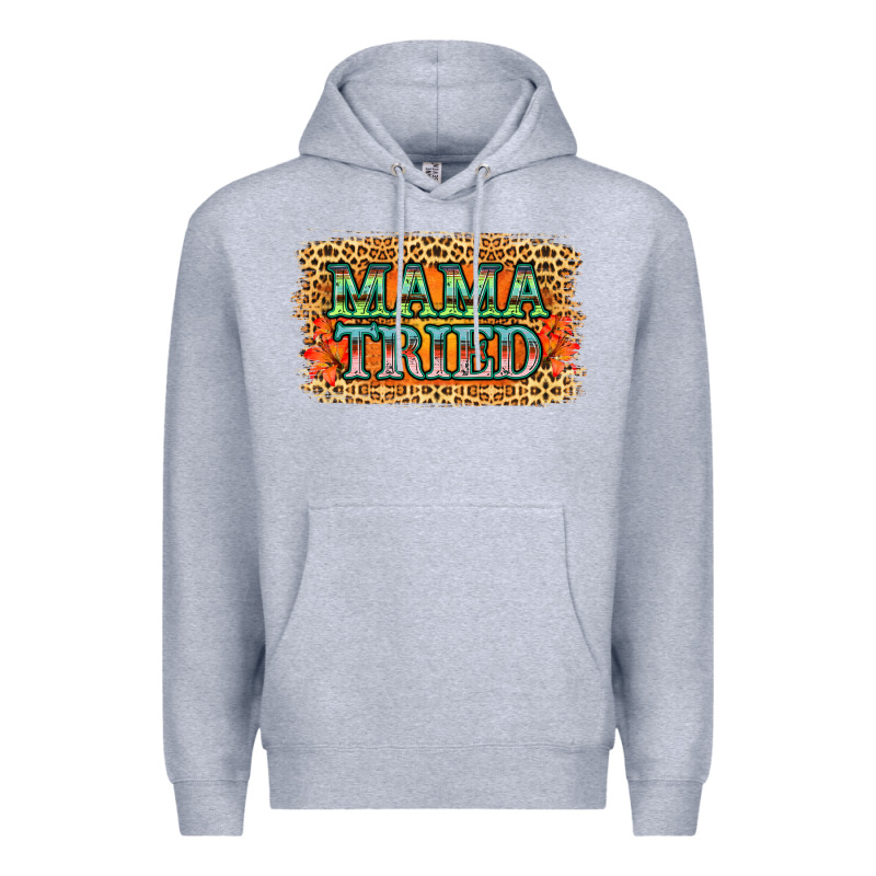Leopard Floral Mama Tried Premium Hoodie by Jasminsmagicworld | Teevron