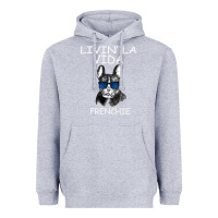 Heather Grey Livin' la vida Frenchie Heavyweight Hoodie - Bettercallsaul