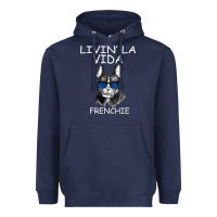 Navy Livin' la vida Frenchie Heavyweight Hoodie - Bettercallsaul