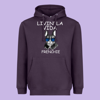 Livin' La Vida Frenchie Heavyweight Hoodie Designed By Bettercallsaul