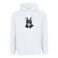 White Livin' la vida Frenchie Heavyweight Hoodie - Bettercallsaul