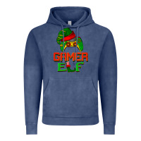 Vintage Denim Christmas gamer elf Vintage Hoodie - BarkalooDesign