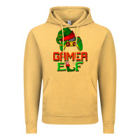 Vintage Mustard Christmas gamer elf Vintage Hoodie - BarkalooDesign