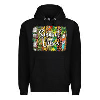 Black sunset vibes brush stroke Premium Hoodie - BarkalooDesign