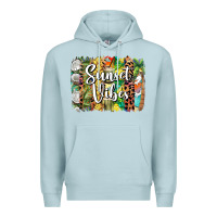 Blue Mist sunset vibes brush stroke Premium Hoodie - BarkalooDesign