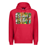 Cardinal sunset vibes brush stroke Premium Hoodie - BarkalooDesign