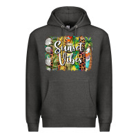 Charcoal Heather sunset vibes brush stroke Premium Hoodie - BarkalooDesign