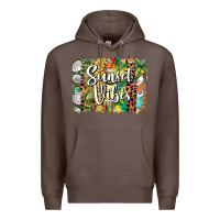 Coffee sunset vibes brush stroke Premium Hoodie - BarkalooDesign