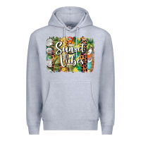 Heather Grey sunset vibes brush stroke Premium Hoodie - BarkalooDesign
