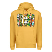 Mustard sunset vibes brush stroke Premium Hoodie - BarkalooDesign
