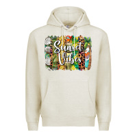 Oatmeal Heather sunset vibes brush stroke Premium Hoodie - BarkalooDesign