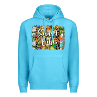 Ocean Blue sunset vibes brush stroke Premium Hoodie - BarkalooDesign