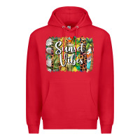Red sunset vibes brush stroke Premium Hoodie - BarkalooDesign