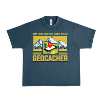 Midnight Navy Geocaching, geocaching travel bug, geocache, Urban Heavy Tee - artisFamous