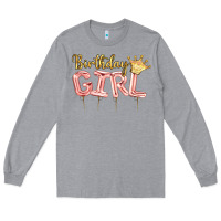 Heather Grey Birthday girl balloon Long Sleeve Tee - Artiststas
