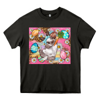 Asphalt Easter Bunny And Egg With Leopard Pattern Tumbler Heavy Core Tee - BundleAndBundleShop